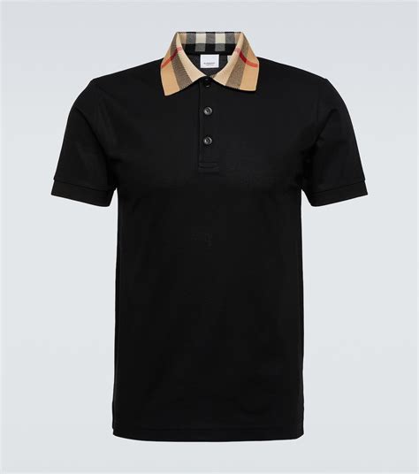 burberry polo black|men's black burberry shirt.